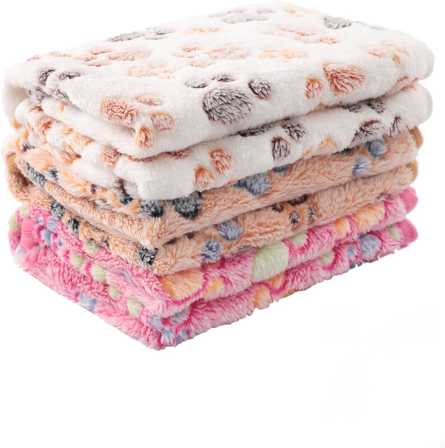MIWOPET 3 Pack Cat and Dog Blanket Soft & Warm Fleece Flannel Sleep Mat, Great Pet Throw for Puppy, Kitten,Cats,Small, Medium & Large Dogs (Medium 30" X 20")