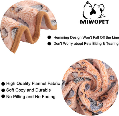 MIWOPET 3 Pack Cat and Dog Blanket Soft & Warm Fleece Flannel Sleep Mat, Great Pet Throw for Puppy, Kitten,Cats,Small, Medium & Large Dogs (Medium 30" X 20")